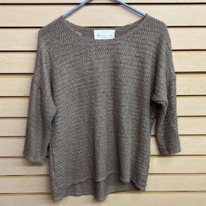 Taupe Knitted 3/4 Length Sweater